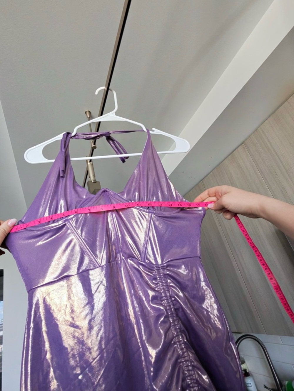 Sodah London NWT Blessed Mini Dress Purple Metallic US 12 (UK 16) - Picture 8 of 11